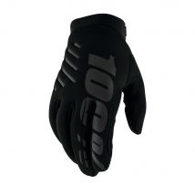 100 Percent Brisker Cold Weather Youth MTB Gloves Black/Grey