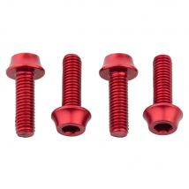 Wolf Tooth Water Bottle Cage Bolts 4 Pack Red