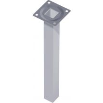 Stahlrohrmöbelfüsse silberfarb.200mm eckig