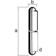 Profilrollen Ko 40 Rundkopf mit Stahlstift 80 mm 25 Stück