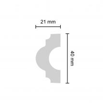 Decosa Zierprofil weiß