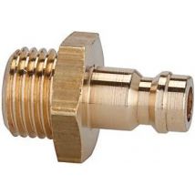 Stecknippel für Kupplung NW 5, Messing, AG G1/8" RIEGLER