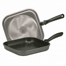 Krüger Steakpfanne Potsdam, 28 x 28 cm ohne Deckel mit Rillenboden