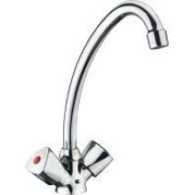 Spültisch Einlochbatterie LISA mit Rohrauslauf chrom