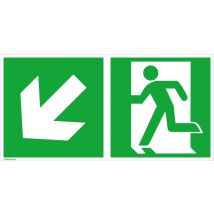 R-Schild,Rett-weg li ab 30x15cm,Alu,nachl.