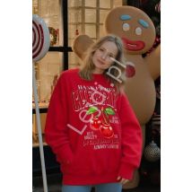 Czerwona bluza wisienki z nadrukiem Cherrie Hand Picked