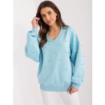 Bluza bez kaptura ze srebrnymi perełkami