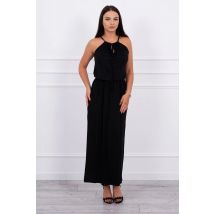 Sukienka boho z rozporkiem czarny