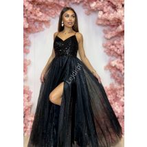 Sukienka na studniówki, bale Princess zdobiona koralikami krój księżniczka