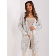 Sweter kardigan z wzorami, 2 kolory