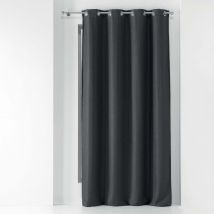 Rideau à oeillets occultant tissé anthracite 135x240 en - - Anthracite - Douceur D'intérieur