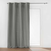 Rideau à œillets isolant gris 135x260 en - - Gris - Douceur D'intérieur