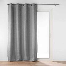 Rideau à œillets isolant jacquard gris 140x260 en - - Gris - Douceur D'intérieur