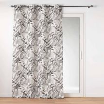 Rideau à œillets polyester feuillage 140x260 en - - Naturel - Douceur D'intérieur