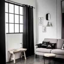 Rideau à œillets Today Gold is Black 140x240 en - - Noir - Today
