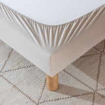 Cache-sommier coton jersey beige 200x200 en - - Beige - Terre de Nuit