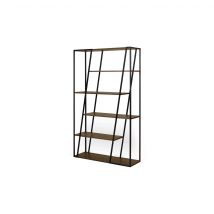 Bibliothèque 4 étagères en métal noir - BI0037 en Metal - - Noir - Temahome
