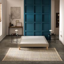 Sommier déco tapissier Mediano moka - Bultex 150x190 en Epicéa - Taupe