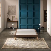 Sommier déco tapissier Mediano marron - Bultex 2x80x190 en Epicéa - Marron