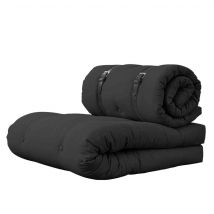 Matelas futon et pouf 2 en 1 BUCKLE-UP anthracite 70x200 en - Ferme - Anthracite - Karup Design
