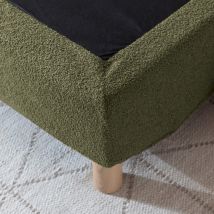 Cache-sommier bouclette intégral kaki 180x200 en - - Kaki - Terre de Nuit