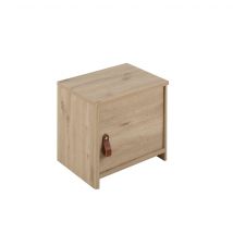 Chevet enfant 1 porte en bois imitation chêne clair - CH5051 en Panneau de particules - - Naturel - Terre de Nuit