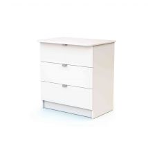 Commode bébé en bois blanc 3 tiroirs + plan à langer