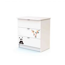 Commode bébé en bois 3 tiroirs + plan à langer PANDA