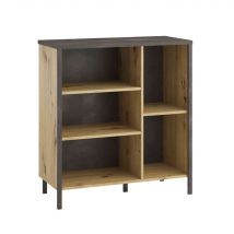 Commode 5 cases en bois imitation chêne clair - CO13001 en Médium (MDF) - - Bois clair - Terre de Nuit