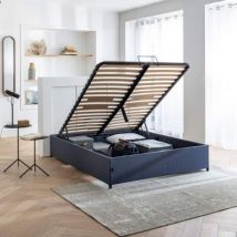 Lit - 140x190 Metal Lit coffre pour adulte