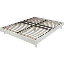 Sommier en kit 140x190 Sommier tapissier à lattes apparentes Bois En solde