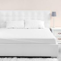 Terre de Nuit - Drap housse jersey blanc bonnet 40 cm 140x200 - - Blanc - Uni