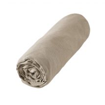 Terre de Nuit - Drap housse lin lavé beige 180x200 - - Beige - Uni
