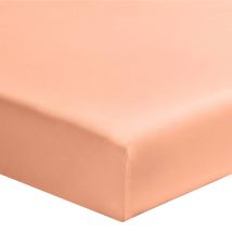 Baby Fox - Drap housse bébé rose poudré 100% coton biologique bonnet 15 cm 60x120 - - Rose - Uni - 57 fils/cm²