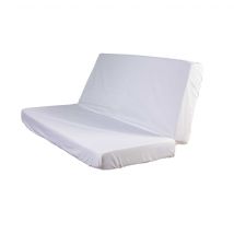 Terre de Nuit - Drap housse blanc pour matelas clic-clac bonnet 20 cm 140x190 - - Blanc - Uni - 57 fils/cm²