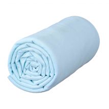 Lot de 2 draps housses bébé jersey bio écru et bleu