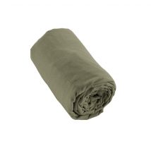 Terre de Nuit - Drap housse flanelle kaki 180x200 - - Kaki - Uni