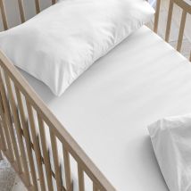Someo - Drap housse bébé coton lavé - SOMEO Blanc 70x140 - Uni - 1