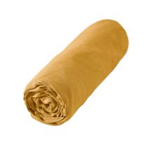 Terre de Nuit - Drap housse lin lavé jaune foncé 180x200 - - Jaune - Uni