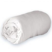 Douceur D'intérieur - Drap housse en jersey uni Blanc 90x190 cm - Uni