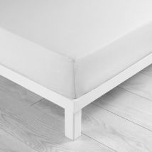 Douceur D'intérieur - Drap housse microfibre Oscar 140x190 Blanc - Uni