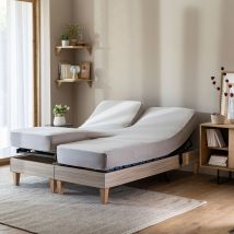 Terre de Nuit - Drap housse beige TPR jersey extensible 2x80x200 - - Beige - Uni
