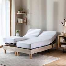 Terre de Nuit - Drap housse blanc TPR jersey extensible 2x70x190 - - Blanc - Uni