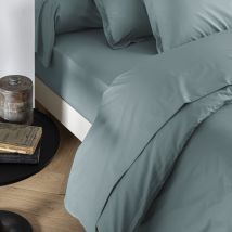 Drap plat coton percale Bleu 270x310 - SOMEO en - - Bleu - Someo