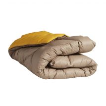 Terre de Nuit - Édredon gonflant bicolore taupe-or Terre de Nuit 150x170 - - Taupe - Uni