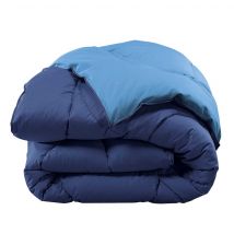 Terre de Nuit - Édredon gonflant bicolore bleu jean-bleu océan Terre de Nuit 140x150 - - Bleu - Uni