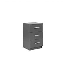 Chiffonnier 3 tiroirs en bois gris - CO12094-2 en Médium (MDF) - - Gris - Terre de Nuit