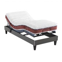 Ensemble Matelas + Sommier 2x90x190 Latex Mi-Ferme Someo