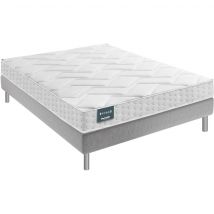 Ensemble Matelas + Sommier 140x190 - 2 personnes Mousse Ferme Dunlopillo
