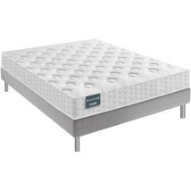 Ensemble Matelas + Sommier 140x200 - 2 personnes Mémoire de forme Ferme Dunlopillo